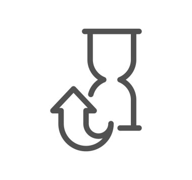 Kum saati simgesi, vektör illüstrasyonu basit tasarım