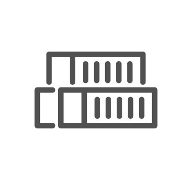 depolama kutuları simgesi, vektör illüstrasyonu basit tasarım