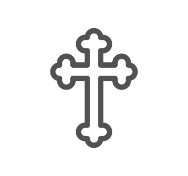 Arkaplanda Hıristiyan vektör çizgisi simgesi, işaret, illüstrasyon