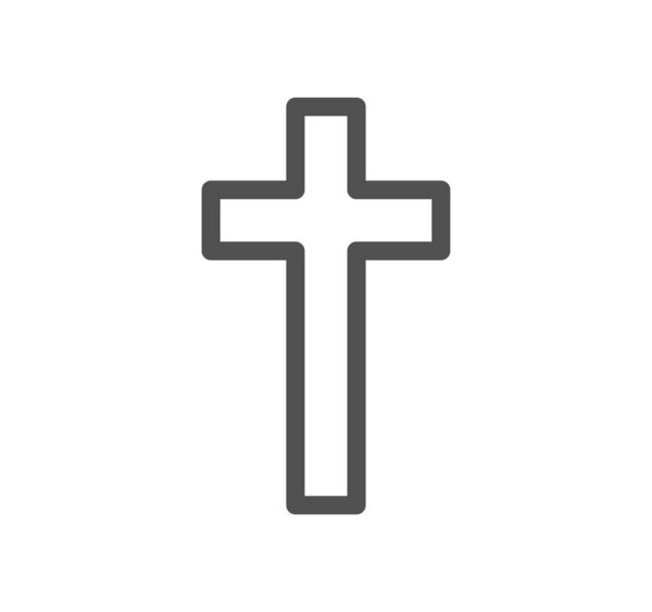 cross icon, vector illustration simple design