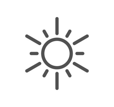 Güneş ikonu. vektör illüstrasyonu