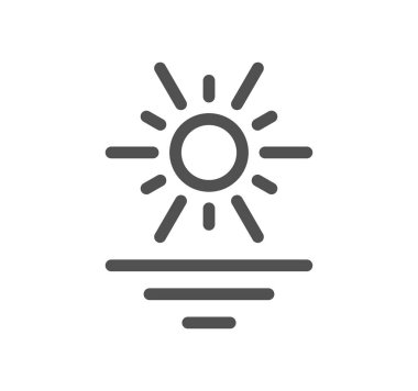 güneş ışığı simgesi, vektör illüstrasyonu basit tasarım