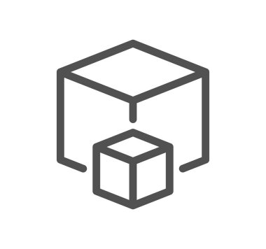 Küpler ilgili simge çizgisi ve doğrusal vektör.