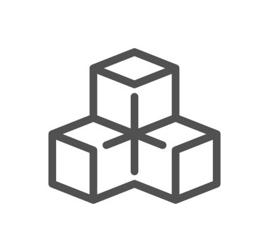 Küpler ilgili simge çizgisi ve doğrusal vektör.