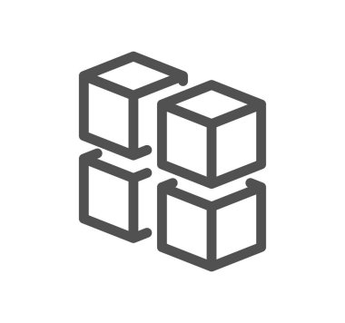 Küpler ilgili simge çizgisi ve doğrusal vektör.