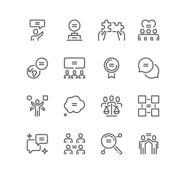 Eşitlikle ilgili simgeler, sosyal eşitlik, durum, aynı durum, aynı statü, hak, sosyal mallar ve hizmetler, eşit erişim ve doğrusal çeşitlilik vektörleri kümesi.