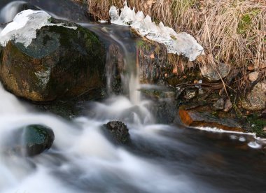 Stream in the nature in winter