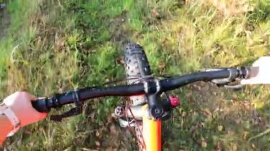 Ormanda bisiklet sürüyorum.