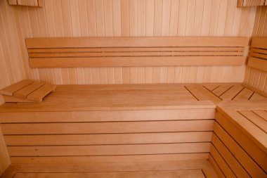 Boş sauna odasının arka planı. Yüksek kalite fotoğraf