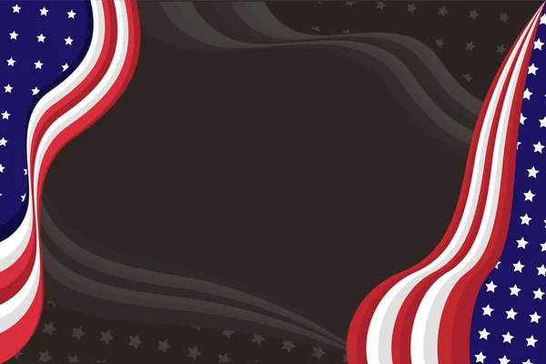 Фон Американского Флага Зоной Копирования Пригодной Использования Время Американского Дня — стоковый вектор