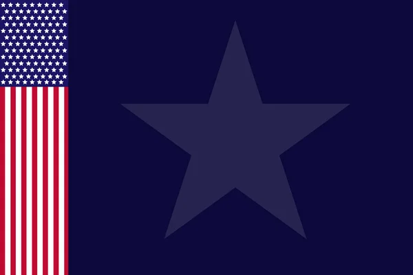 Memorial Day Com Uma Estrela Nas Cores Bandeira Nacional Bandeira — Vetor de Stock