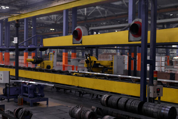 The interior is modern equipment at the factory, experimental equipment. work with metal