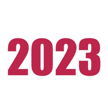 En az 2023 renk tasarımı. 2023 için renkli bir renk. Geleceğe ait geometrik desenler. Eps10 vektörü. Vektör illüstrasyonu