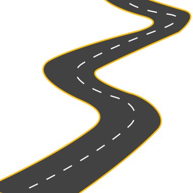 Navigation map infographic 9 steps timeline concept. Winding road. Vector illustration. Vector illustration