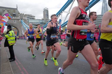 Londra-APRIL 21: Londra Maratonu 21 Nisan 2024 'te Londra, Birleşik Krallık, İngiltere' de..