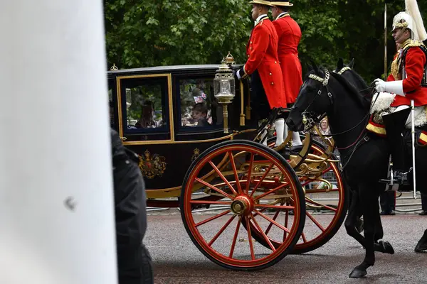 Londra, İngiltere, Uk-15 Haziran 2024: Buckingham sarayı kraliyet geçidi, Londra İngiltere