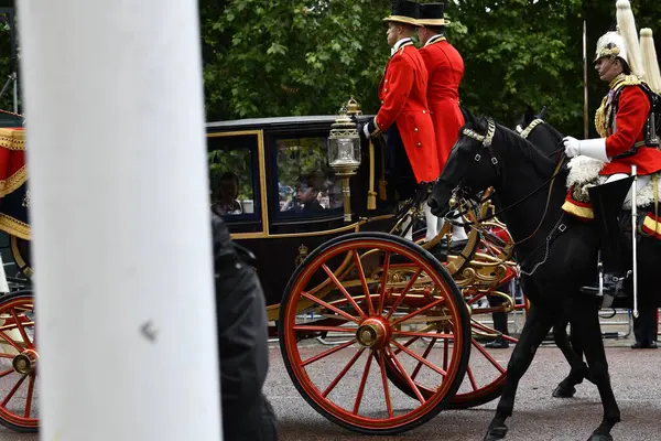 Londra, İngiltere, Uk-15 Haziran 2024: Buckingham sarayı kraliyet geçidi, Londra İngiltere