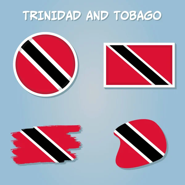 Mapa Trynidadu Tobago Mapa Trynidadu Tobagovector Design Ilustracja — Wektor stockowy
