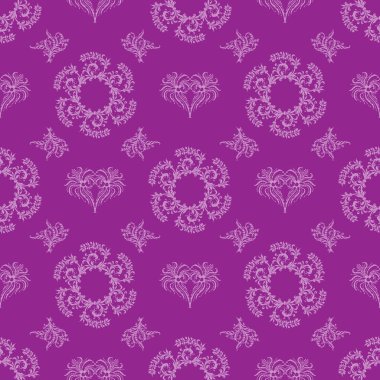 Şam tasarım, vektör illüstrasyonu için pürüzsüz desen.