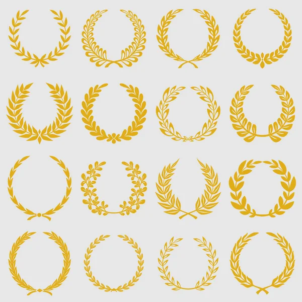 Altın defne çelengi, ödüllü vektör çizimi.