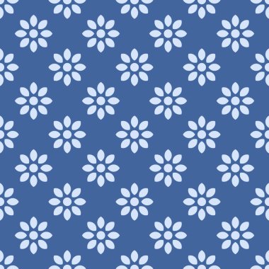 Tek renkli çiçekli sekizgen deseni basit geometrik düzenleme.