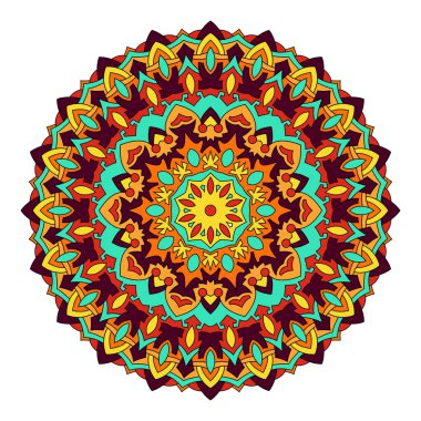 Vektör eli çizilmiş karalama mandala.