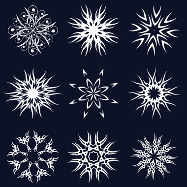 Round vintage frame vector collection.