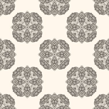 Damask vector seamless pattern element.