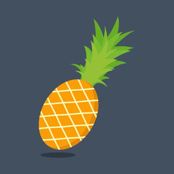 Ananas Intero Fette Isolate Sullo Sfondo — Vettoriale Stock