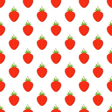Taze çilek arkaplanının kusursuz deseni.