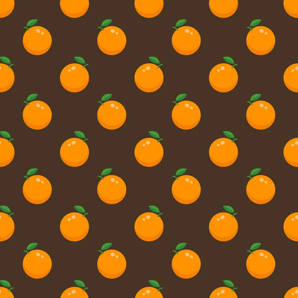 Vector Summer Seamless Pattern Oranges — Stock Vector
