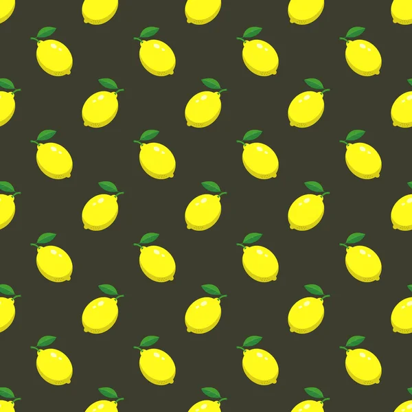 Patrón Verano Vectorial Con Limones — Vector de stock