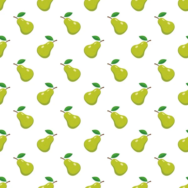 stock vector Sweet pear seamless pattern organic healthy fruits background.