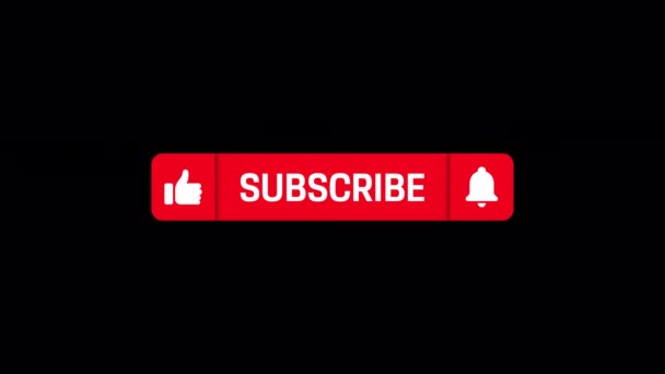 Subscribe Likes Notification Button Alpha Channel 애니메이션 — 비디오