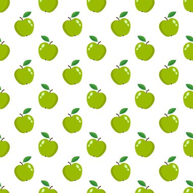 Yeşil elma bir deseni ile sorunsuz doku.