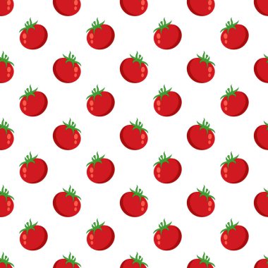 Domates vektör grafikleriyle kusursuz desen.