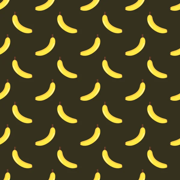 Patrón Plano Plátano Sin Costura Vectorial — Vector de stock