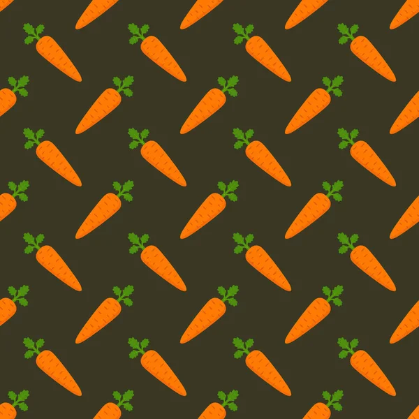 Carrot Seamless Pattern Vector Background — Stock Vector
