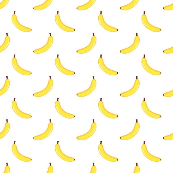 Banana Vettore Modello Senza Soluzione Continuità Bianco — Vettoriale Stock