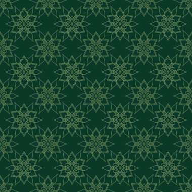 Doğa yeşil arkaplan vektörü çiçek deseni.