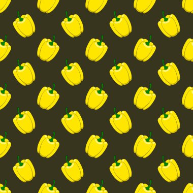 Sarı çan biberi vektörde kusursuz desen.