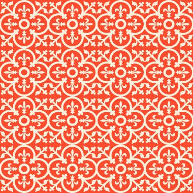 Damask pürüzsüz vektör desenli klasik klasik kumaş süsü.