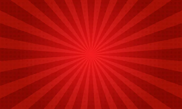 Червоний Градієнтний Поп Арт Фон Стилі Коміксів Лініями Колами — стоковий вектор