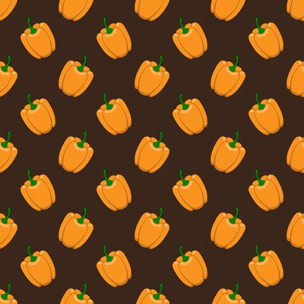 Patrón Vector Sin Costura Pimentón Naranja — Vector de stock