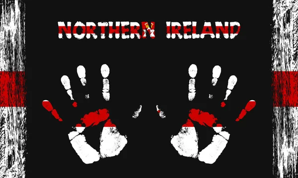 Bandiera Vettoriale Dell Irlanda Del Nord Sotto Forma Palme Pacifiche — Vettoriale Stock