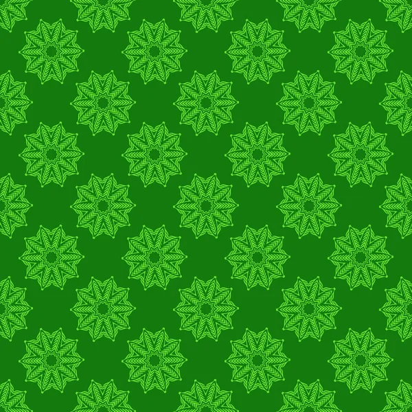 Naadloos Abstract Tribaal Patroon Groene Kleuren — Stockvector