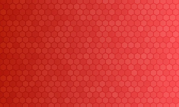 Fond Abstrait Rouge Géométrique Avec Hexagones — Image vectorielle