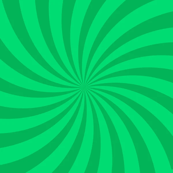 Parlak Yeşil Spiral Işınlar Arkaplanı — Stok Vektör