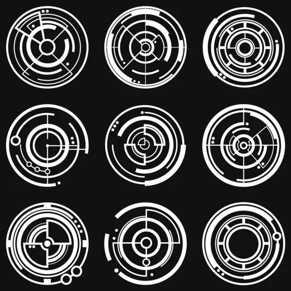 Geometrik şekiller kümesi yarım ton vektör geometrik şekiller.