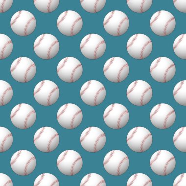 Kusursuz desenli beysbol vektör çizimi.